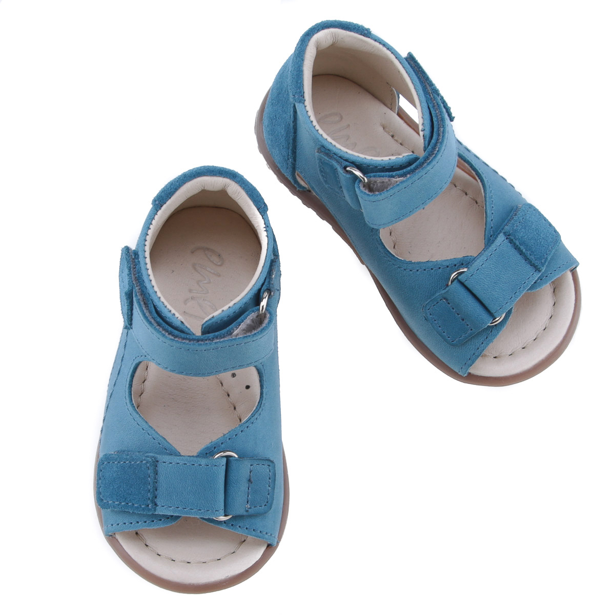 Malibu Roczki® niebieskie sandały dziecięce ze skóry naturalnej  zdjęcie 1
