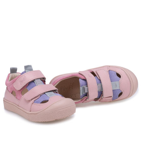 Palermo różowe sandały dziecięce ze skóry naturalnej - E 2800 zdjęcie 2