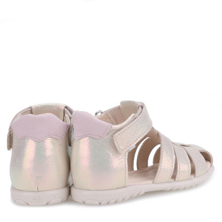 Panama Roczki® różowo-złote sandały dziecięce ze skóry naturalnej zdjęcie 3