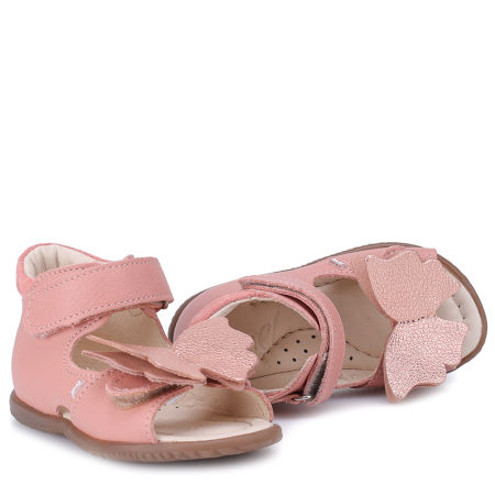 Malaga Roczki® różowe sandały dziecięce ze skóry naturalnej - ES 2428E-7 zdjęcie 3
