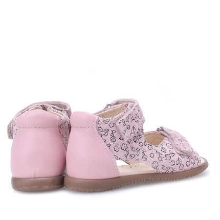 Malibu Roczki® różowe sandały dziecięce ze skóry naturalnej - ES 2435B-7 zdjęcie 4