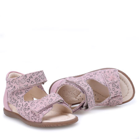 Malibu Roczki® różowe sandały dziecięce ze skóry naturalnej - ES 2435B-7 zdjęcie 2