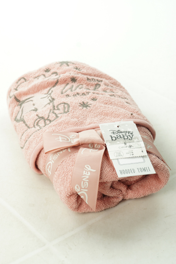 Ręcznik dziecięcy kąpielowy różowy - GEORGE zdjęcie 1