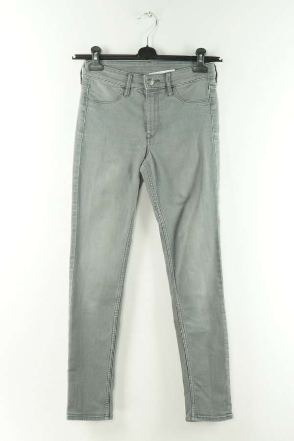 Spodnie jeansowe szare skinny  - H&M zdjęcie 1