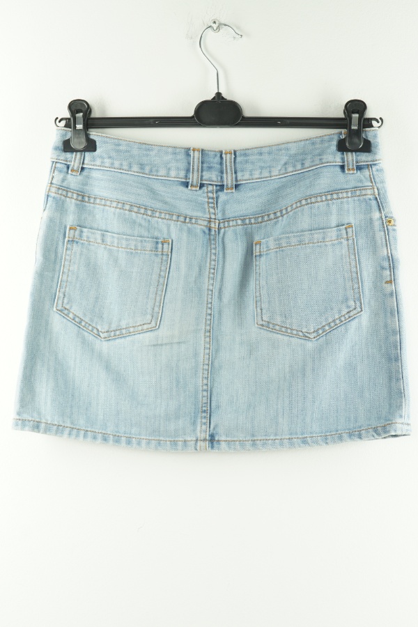 Spódnica jeansowa jasno niebieska krótka - H&M zdjęcie 2