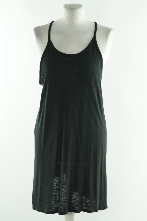 Sukienka czarna na ramiączkach  - PAPAYA zdjęcie 1