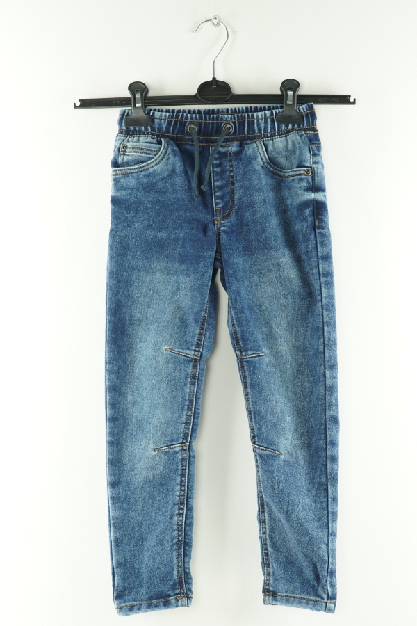 Spodnie granatowe jeansowe z gumka w pasie - NUTMEG zdjęcie 1