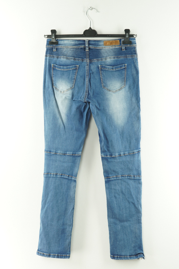 Spodnie jeansowe niebieskie wstawki - MONDAY zdjęcie 2