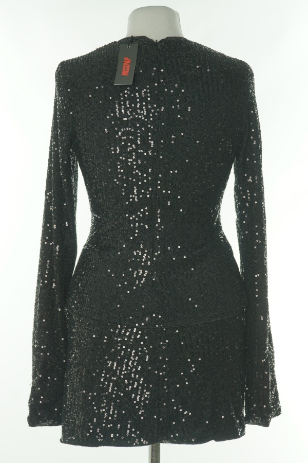 Komplet spódnica+bluzka czarna cekinowa - MISSPAP zdjęcie 2