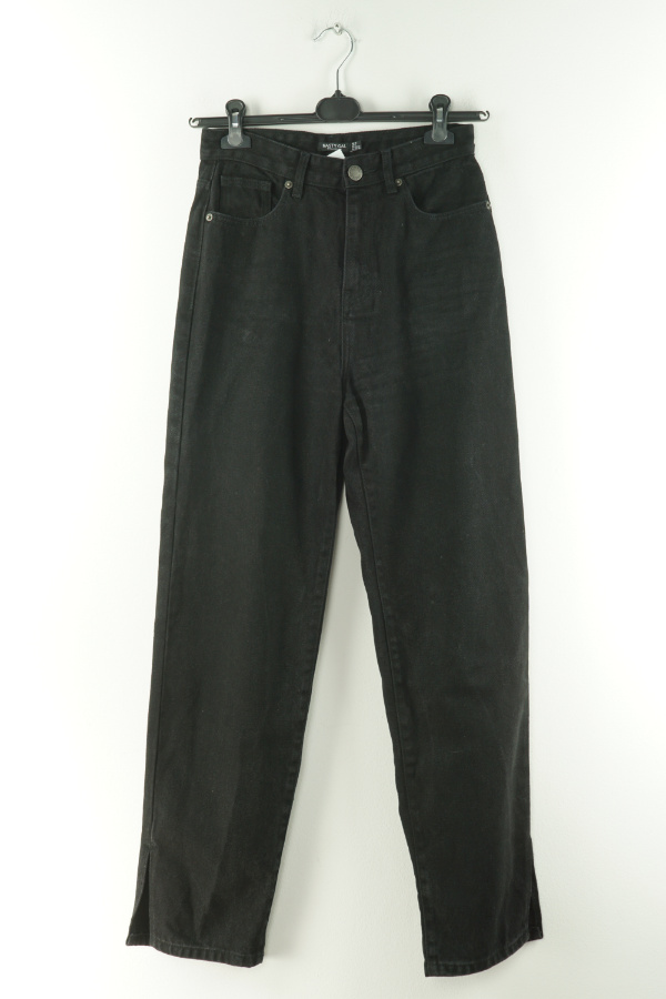 Spodnie czarne jeans z wysokim stanem - NASTY GAL zdjęcie 1
