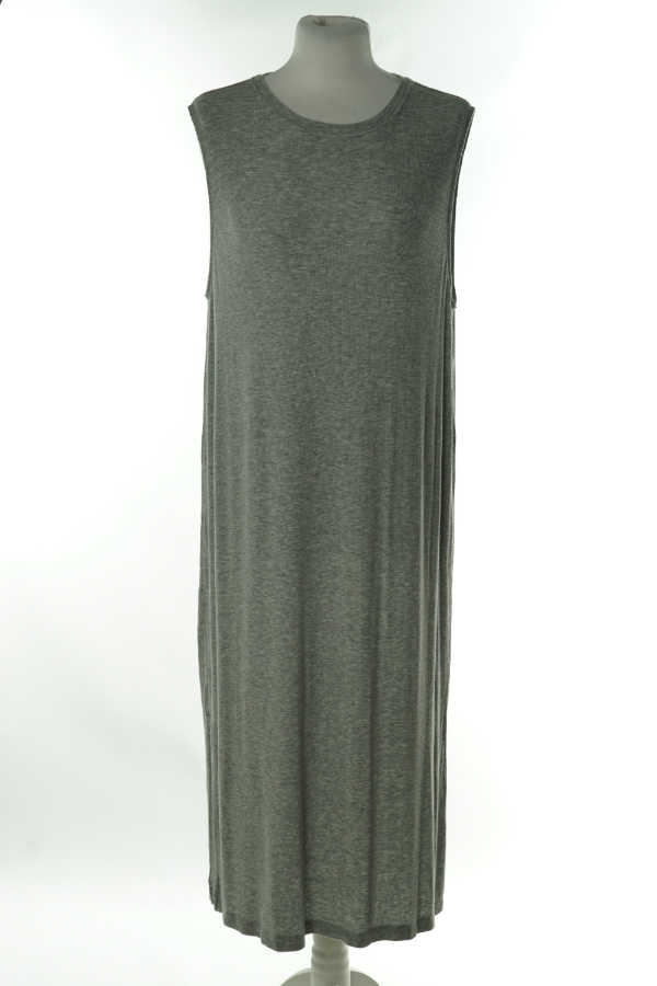 Sukienka szara melanż prążkowana - H&M zdjęcie 1