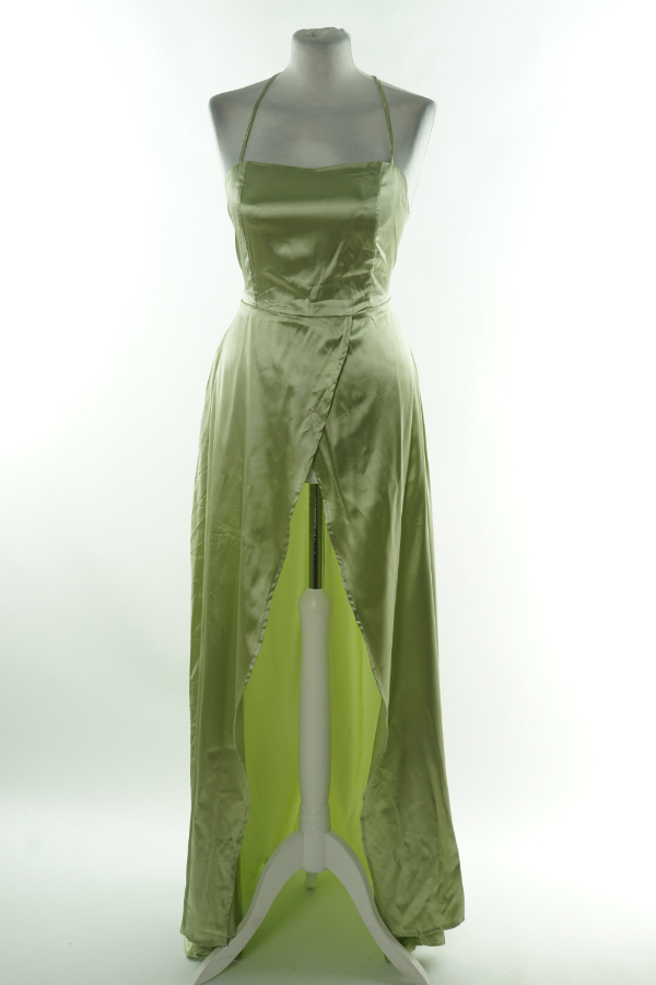 Sukienka zielona na cienkie ramiączka  - BRAK METKI Z NAZWĄ PRODUCENTA zdjęcie 1
