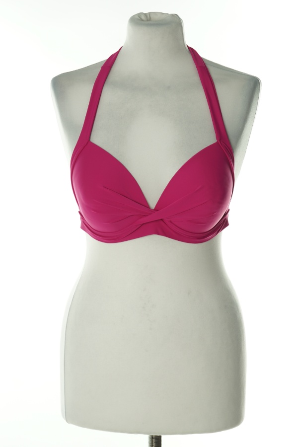 Góra kostiumu kąpielowego różowego wiązanie na szyi  - F&F zdjęcie 1