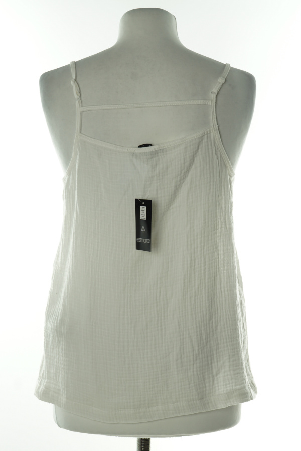 Bluzka biała bawełniana na ramiączkach - ESMARA zdjęcie 2