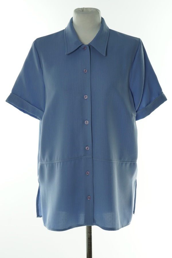 Koszula niebieska z krótkim rękawem  - ROSE  PEARL zdjęcie 1
