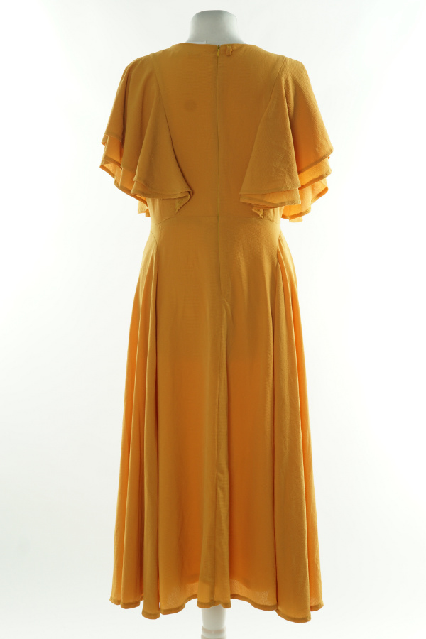Sukienka pomarańczowa  w serek - BOOHOO zdjęcie 2