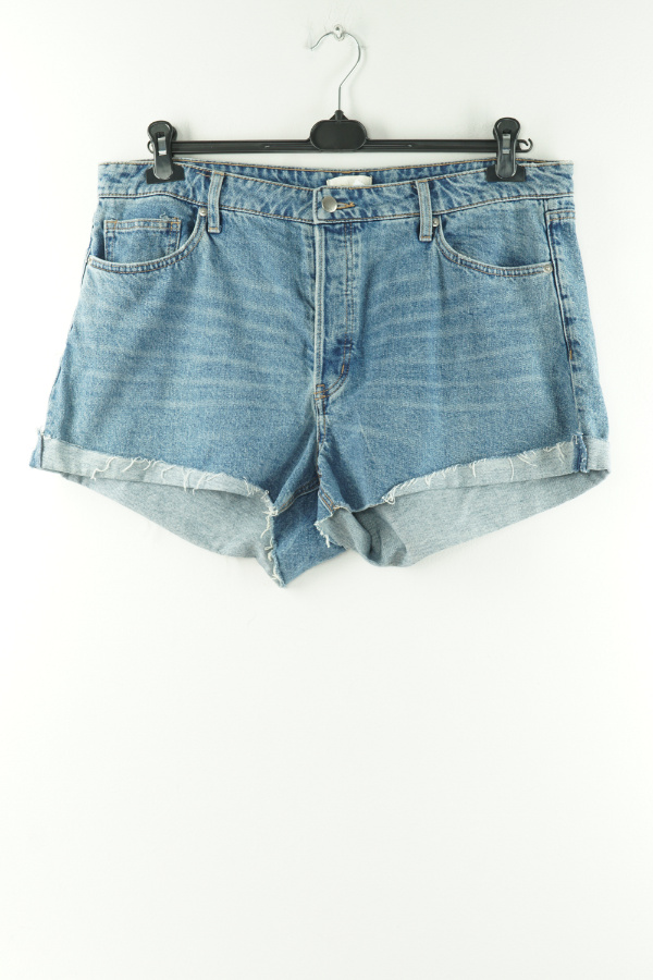 Krótkie spodenki jeansowe niebieskie zawijane - H&M zdjęcie 1