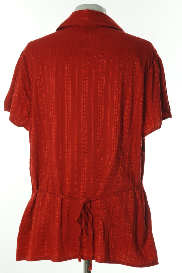 Koszula ciemno czerwona w paski pionowe - DEBENHAMS zdjęcie 2