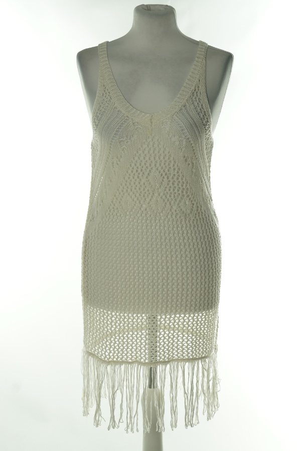 Sukienko-narzutka ażurowa biała z frędzlami - PRIMARK zdjęcie 1