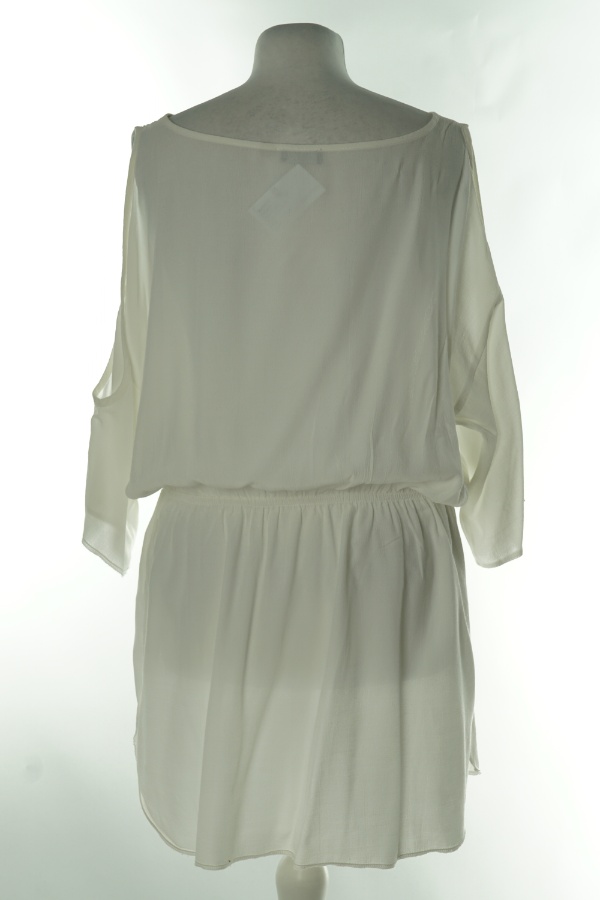 Sukienka biała z odkrytymi raminami - F&F zdjęcie 2