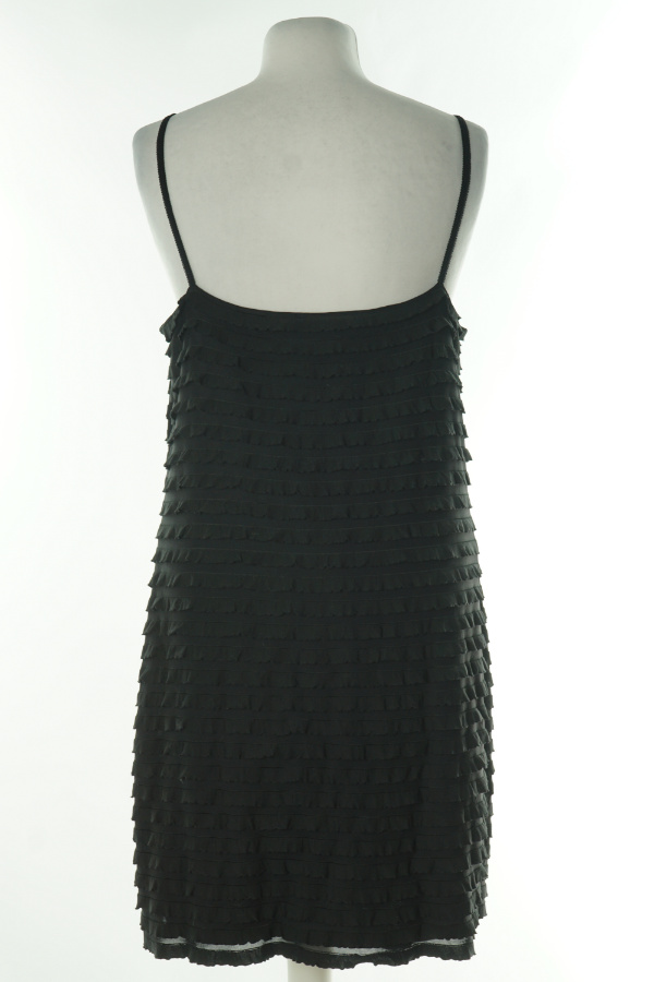 Sukienka czarna z falbankami z przodu - H&M zdjęcie 2