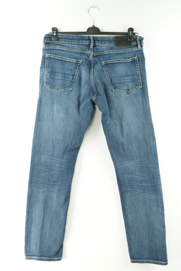 Spodnie jeansowe granatowe zwężane - MARKS & SPENCER zdjęcie 2