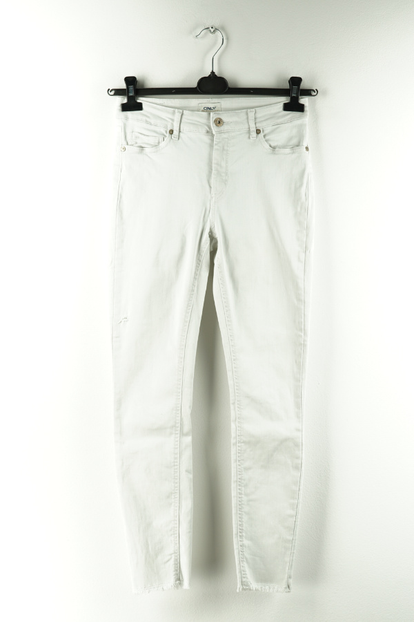 Spodnie jeansowe białe rurki - ONLY zdjęcie 1