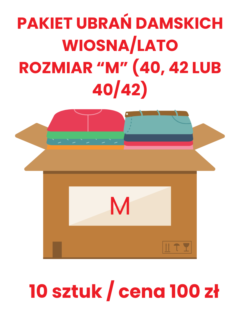 Pakiet ubrań damskich mix (wiosna/lato) - rozmiar "M" (40, 42 lub 40/42) - pakiet mini - 10 sztuk zdjęcie 1
