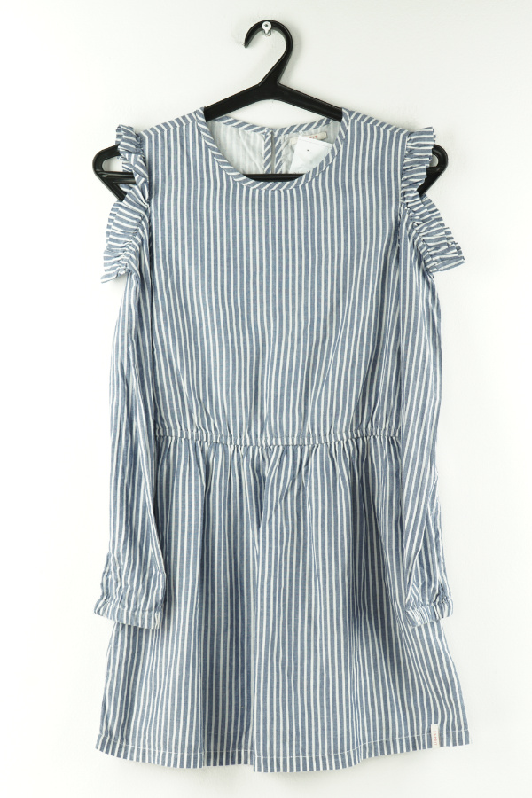 Sukienka w paski biało-niebieska  - ESPRIT zdjęcie 1
