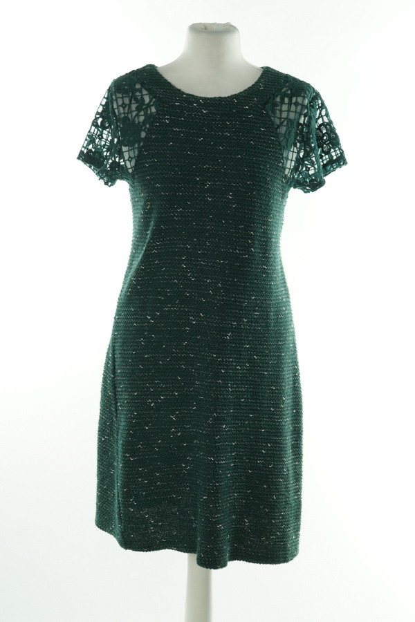 Sukienka sweterkowa zielona z koronką - C&A zdjęcie 1
