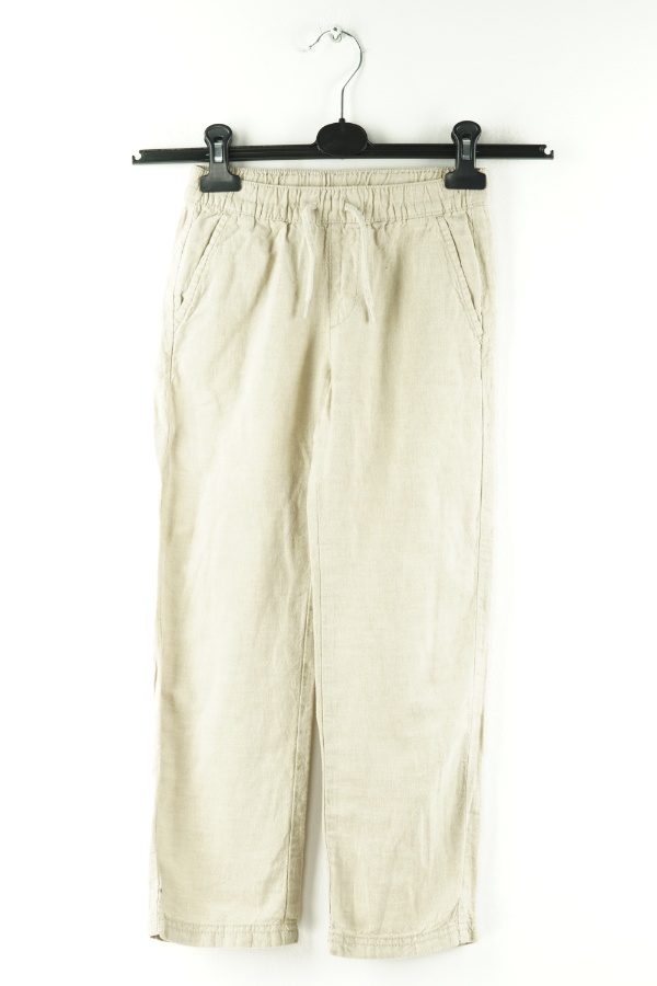Spodnie materiałowe beżowe z domieszką lnu - KAPPAHL zdjęcie 1