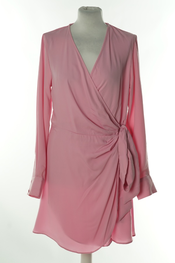Sukienka różowa wiązana - H&M zdjęcie 1