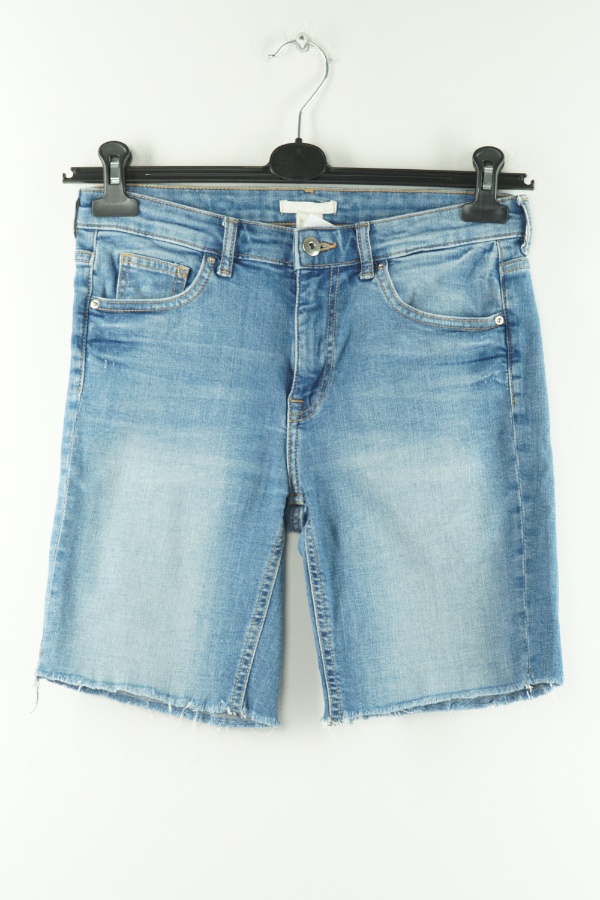 Krótkie spodenki jeansowe niebieskie - H&M zdjęcie 1