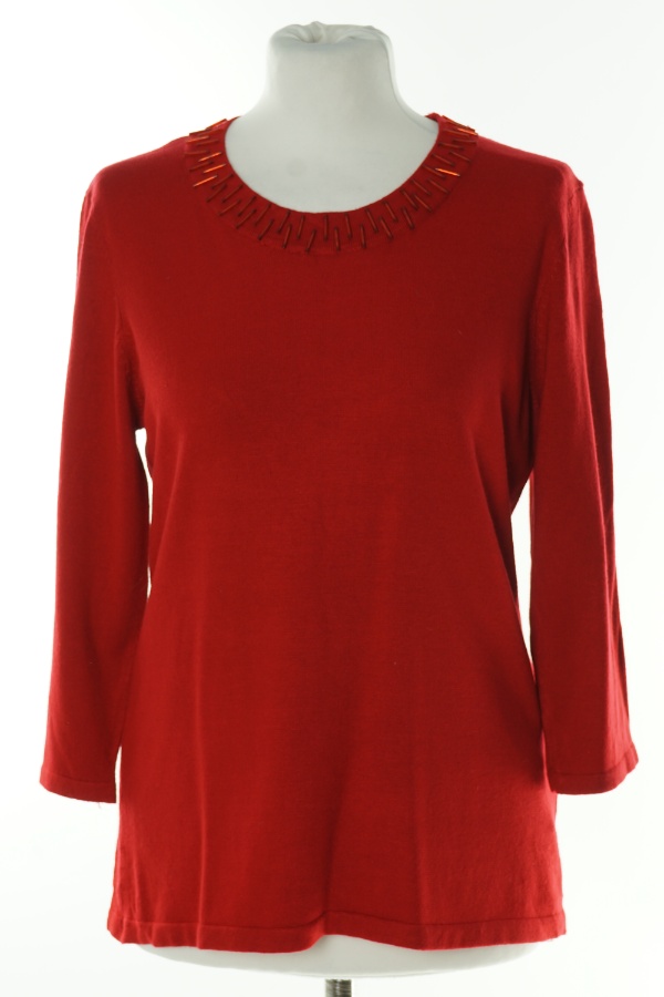 Bluzka sweterkowa czerwona - CASAMIA zdjęcie 1