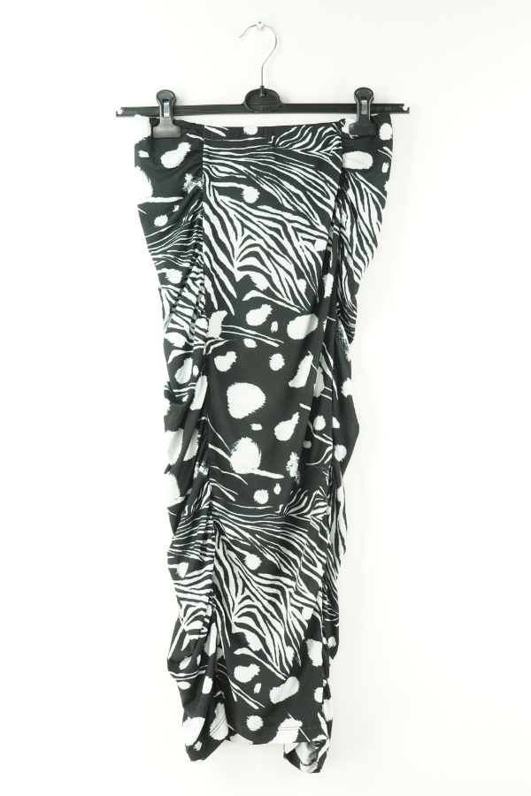 Spódnica czarna w białe koła i zebre - ASOS zdjęcie 1