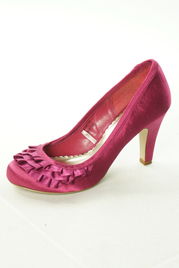 Pantofle różowe z falbana - DEBUT zdjęcie 1
