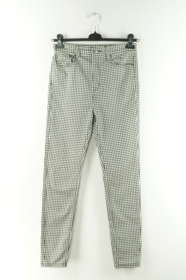 Spodnie jeansowe w kratkę  - STRADIVARIUS zdjęcie 1