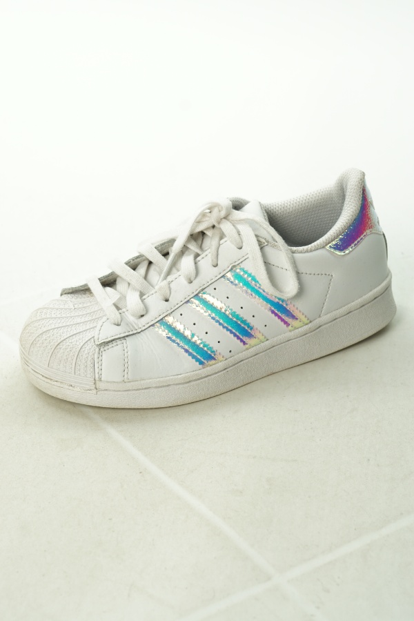 Buty białe adidas kolorowe paski - ADIDAS zdjęcie 1