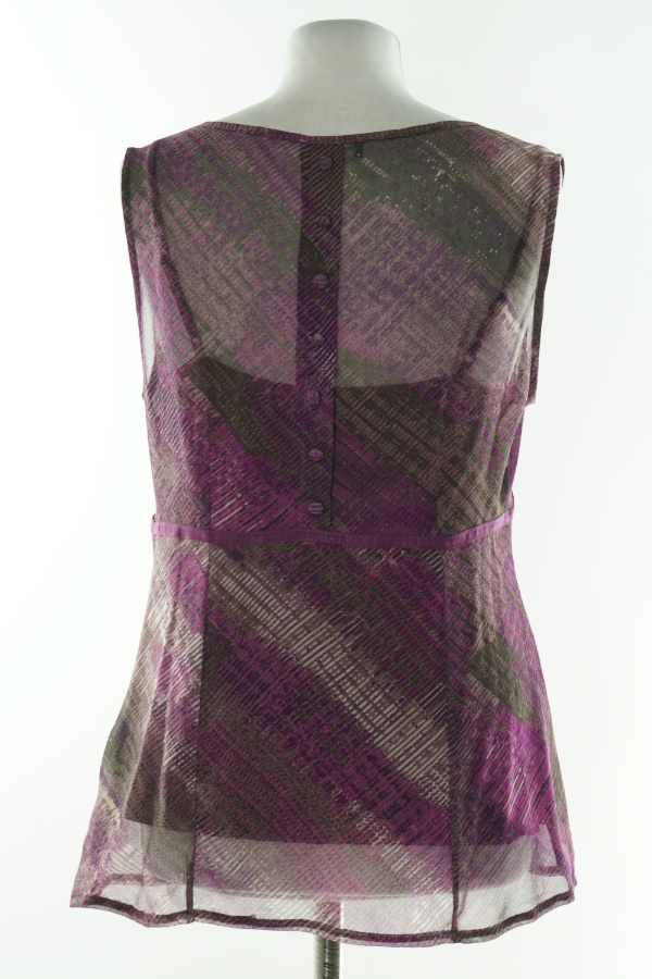 Bluzka fioletowo-szara na ramiączkach  - PER UNA zdjęcie 2