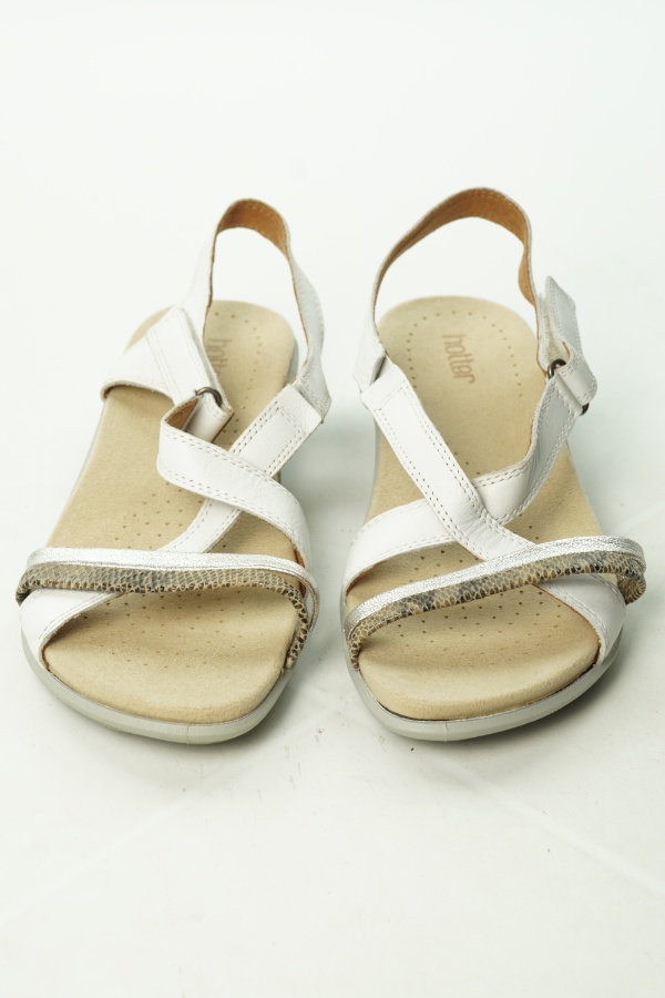 Sandały białe ze srebrnym paskiem - HOTTER zdjęcie 2