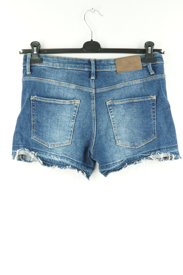 Krótkie spodenki granatowe jeansowe dziury - H&M zdjęcie 2
