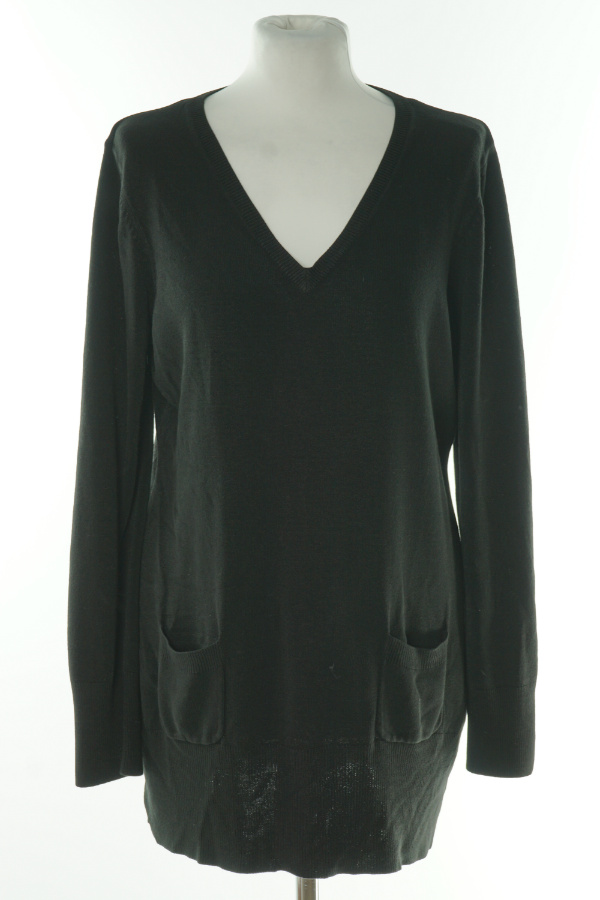 Tunika sweterkowa czarna z kieszonkami - SOUTH zdjęcie 1