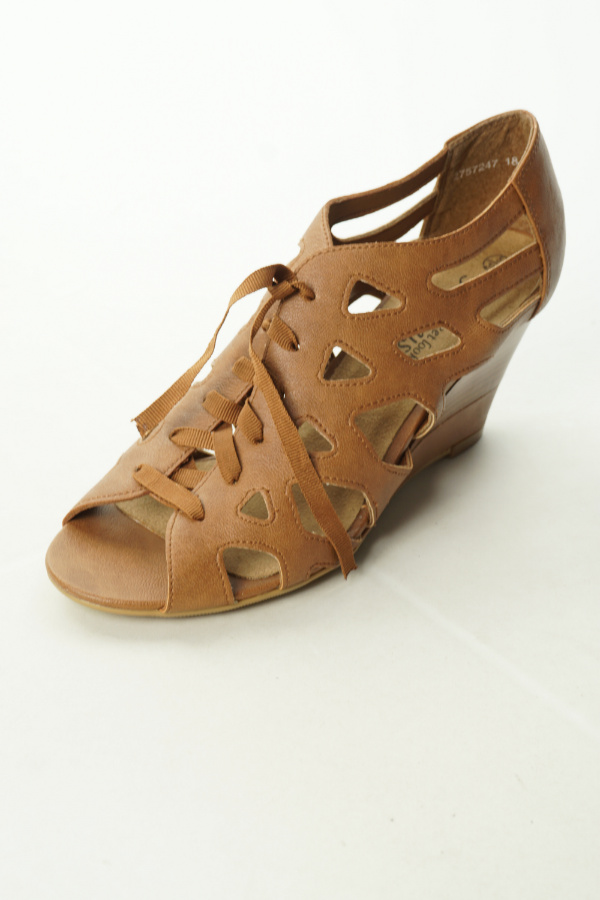 Pantofle brązowe ażurowe  - NEW LOOK zdjęcie 1