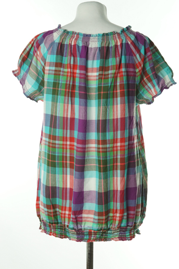 Bluzka kolorowa kraciasta z wiązaniem przy dekoldzie - C&A zdjęcie 2