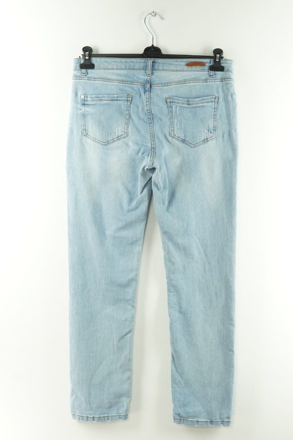 Spodnie jeansowe jasno niebieskie z przetarciami - PROMOD zdjęcie 2