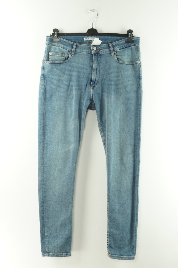 Spodnie jeansowe niebieskie - ZARA zdjęcie 1