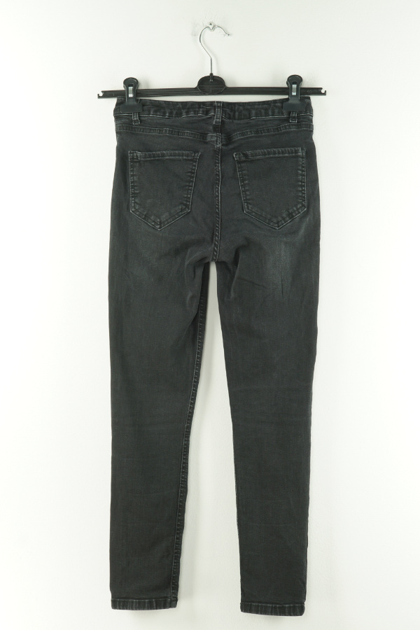 Spodnie czarne jeansowe z koronkową aplikacją - KOTON zdjęcie 2