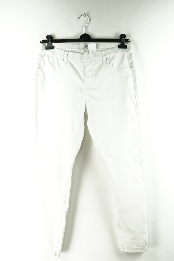 Spodnie jeansowe białe na gumkę - DOROTHY PERKINS zdjęcie 1