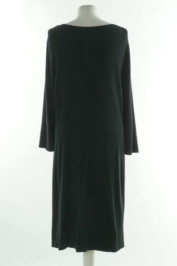 Sukienka czarna sweterkowa wzorzysta - ROMAN zdjęcie 2