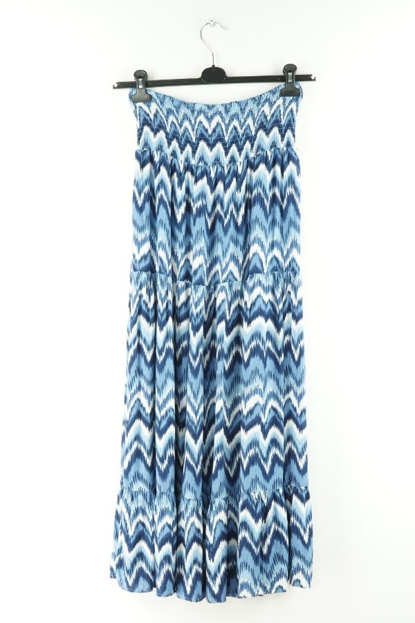 Spódnica biało-niebieska długa - ANNEL zdjęcie 2